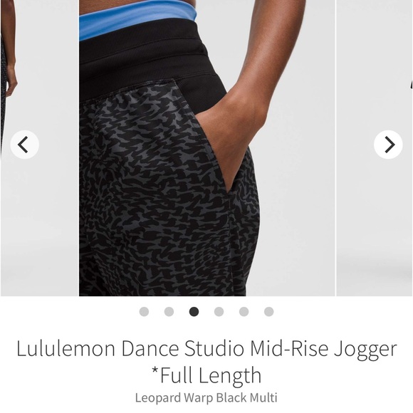 Lululemon Dance Studio Mid-Rise Jogger  Leopard Warp Black Multi sz 16 - Picture 8 of 11